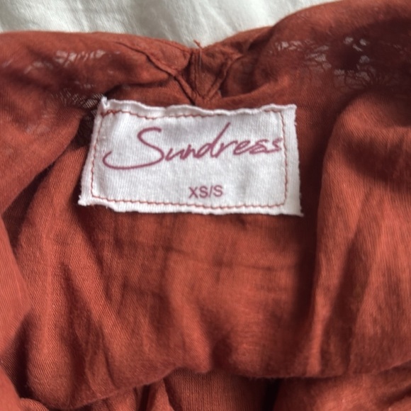 Burnt Orange Sequined Crochet Dress size XS/S by Sundress - Picture 6 of 13